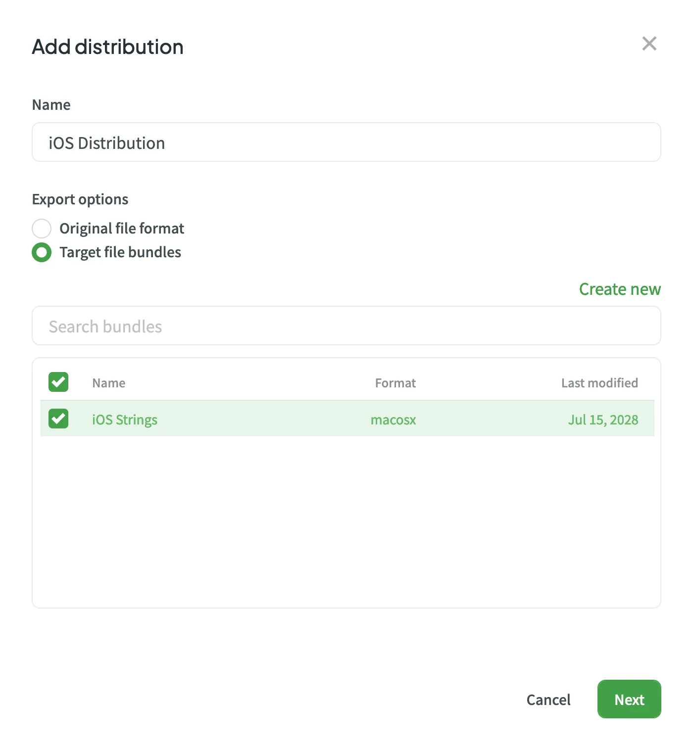 Configure Bundle File Format