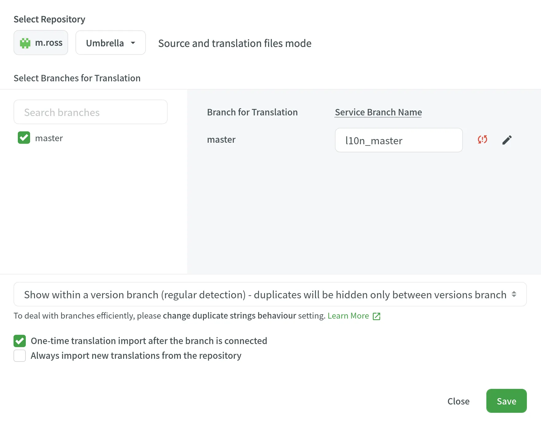 Azure Repos Integration Unconfigured